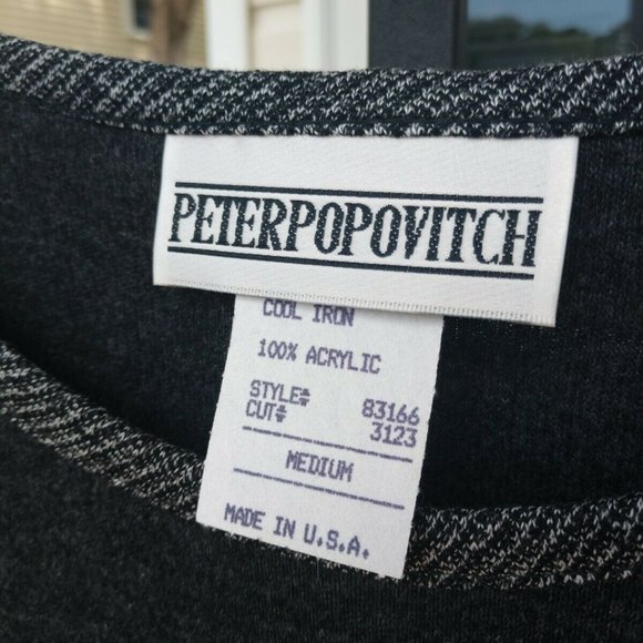 NWT  Peter Popovitch Short Sleeves Knit Top Medium - Picture 2 of 7